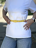Ремінь жіночий лаковий з еко-шкіри 100 см вузький пояс 2 см з пряжкою, фото 8