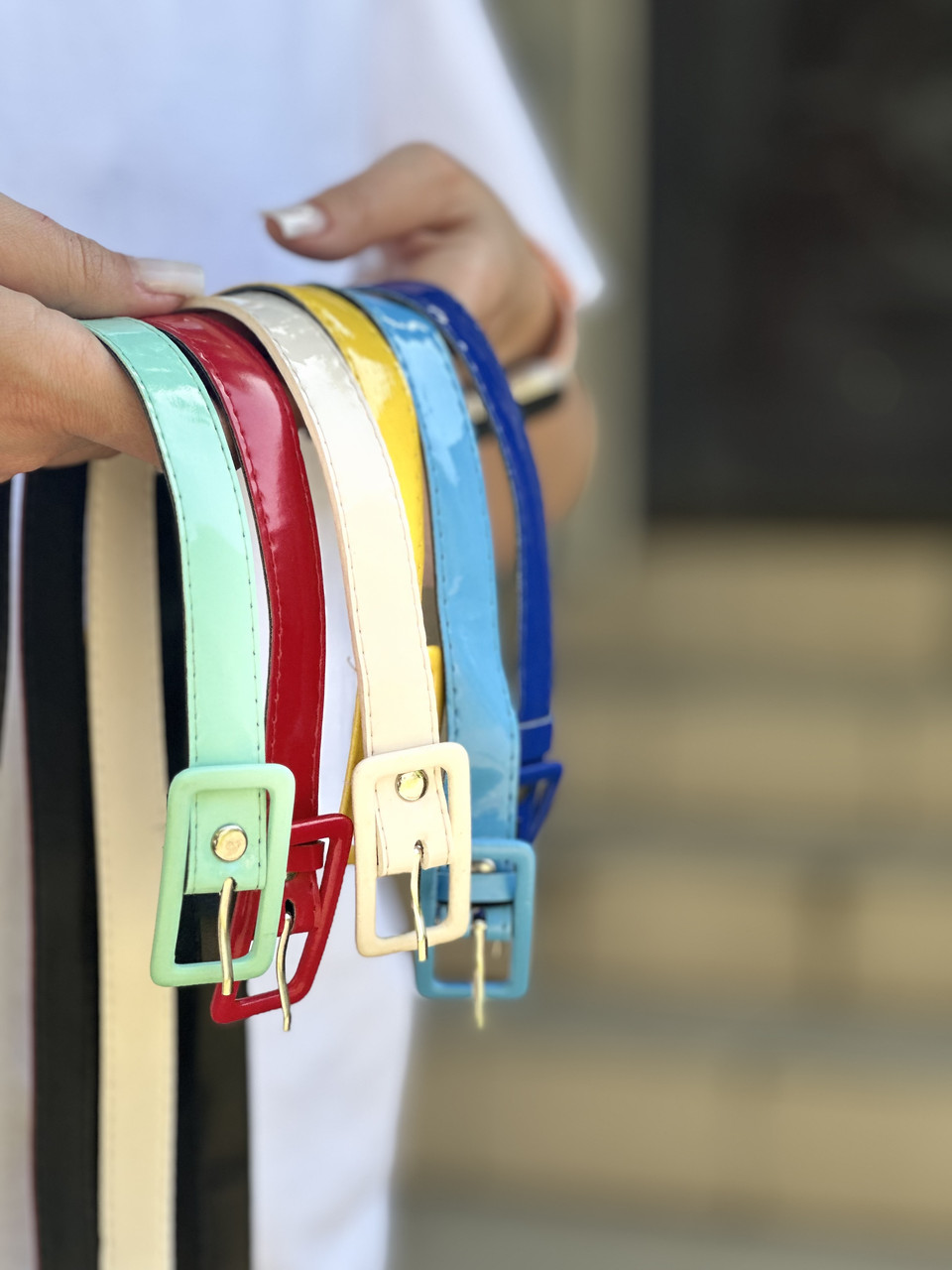 Ремінець лакований вузький "Milano", фото 1