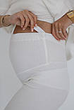Трикотажний костюм для вагітних та годуючих з футболкою і шортами молочний S, фото 5