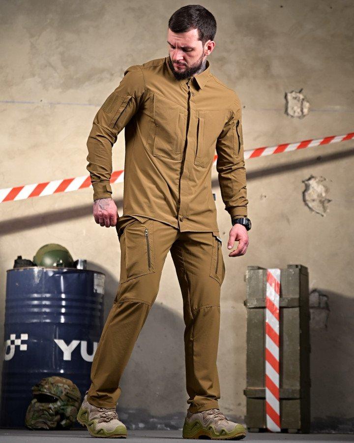 Тактичний костюм URBAN койот літній з еластичної тканини T800 ПП7691 ТМ, фото 1