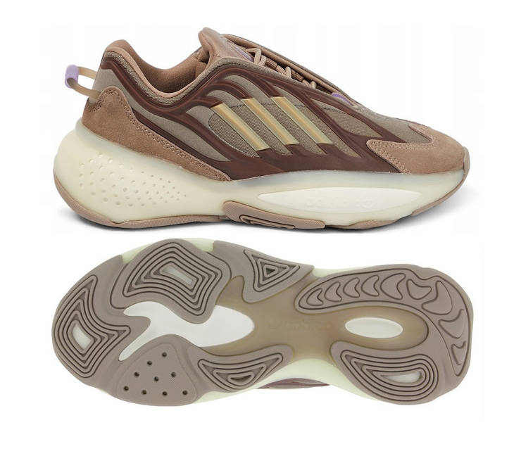 Кросівки Adidas OZRAH Adiprene+ Genuine Leather Trainers Brown White, фото 1