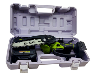 Міні-пила акумуляторна безщіткова безключова 20В 2А·год 6" ELTOS АПЦ-20/6-2 BL (кейс, 2 АКБ, ЗУ), фото 2