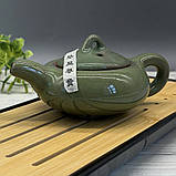 Чайний набір глиняний набір для китайської чайної церемонії Світло-зелений чайник, фото 2