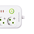 Мережевий фільтр кабель 2.7 м подовжувач F16 на 3 розетки 4 usb 2 type-c та кнопкою відключення, Білий Lugi, фото 5