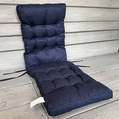 Подушка для стільців (40x120х4 см) подвійна Decorator Мальмо колір темно-синій 84-172