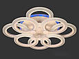 Люстра кільцями-плафонами з підсвіткою, 110W, біла, фото 2