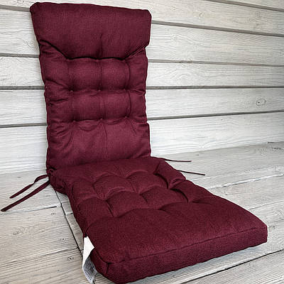 Подушка для стільців (40x120х4 см) подвійна Decorator Мальмо колір бордовий 84-171