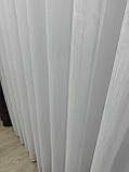 Тюль однотонний на бамбуковій основі з шеніловою ниткою. Колір: білий, фото 3