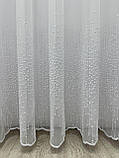 Тюль на бамбуковій основі з красивою вишивкою. Колір: білий, фото 9