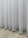 Тюль на бамбуковій основі з красивою вишивкою. Колір: білий, фото 10