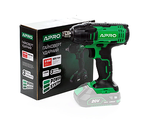 Гайковерт акумуляторний 300Нм 20В APRO 20W (895338) без АКБ, без ЗУ, фото 3