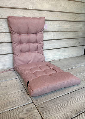 Подушка для стільців (40x120х4 см) подвійна Decorator Мальмо колір пудровий 84-170