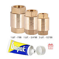 Акційний набір Icma: Зворотні клапани: 3 шт 1/2" + 1 шт 3/4" + 1шт 1" + 1 шт Паста Unigum у подарунок