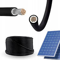 Кабель мідний SOLAR H1Z2Z2-K 1х4,0 black для сонячних панелей "Каблекс" Україна Одеса 1 м