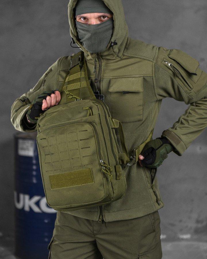Сумка-слінг тактична з однією лямкою SILVER KNIGHT 8л oliva ВТ6393