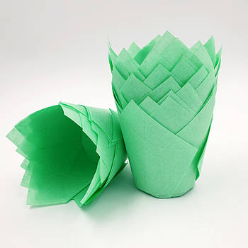 Паперова форма для мафінів Тюльпан м'ятний 50 шт.