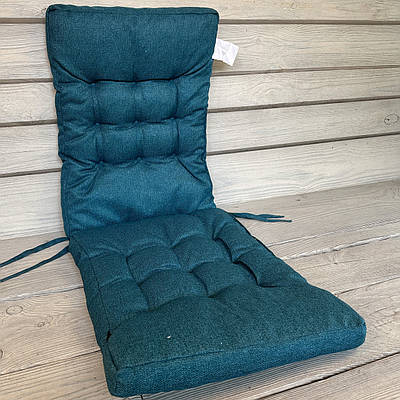 Подушка для стільців (40x120х4 см) подвійна Decorator Мальмо колір лазурний 84-173