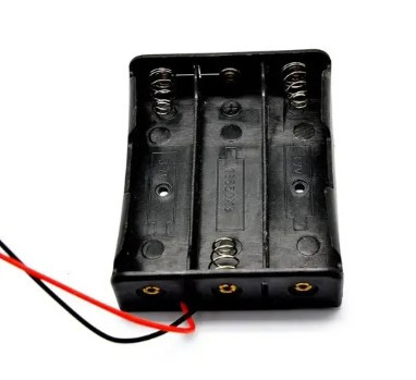 Бокс для акумуляторів 18650 холдер з контактами (3ак), фото 1