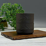 Глиняна піала для чаю «Бамбук» чорна (70мл, 1шт), фото 2