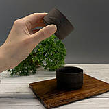 Глиняна піала для чаю «Бамбук» чорна (70мл, 1шт), фото 4