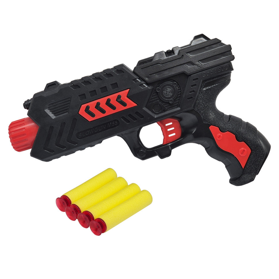 Бластер і мішень з підставкою "M55" з 4 м'якими патронами 930GG, фото 1