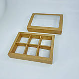 Коробка для моті, 215*155*35 мм│НФ│, з вікном, крафт, фото 3