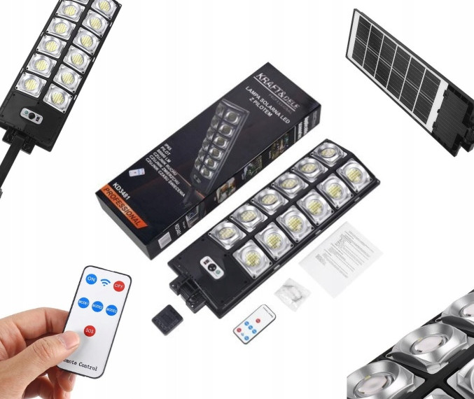 Вуличний ліхтар 1700 Вт 80000 лм на сонячних батареях, фото 1