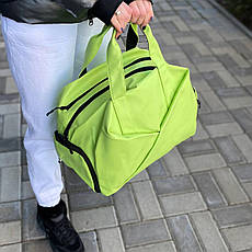 Сумка з відділенням для взуття спортивна дорожня для тренувань фітнесу Route салатова, фото 2