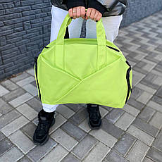 Сумка з відділенням для взуття спортивна дорожня для тренувань фітнесу Route салатова, фото 3