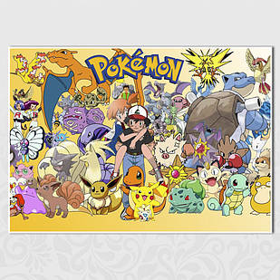 Плакат А4 Аніме Pokemon
