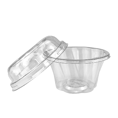 Стакан десертний з кришкою 250 мл, 100×53 мм (100шт/уп)