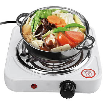 Одноконфоркова електроплита 1000Вт, KB-2053 / Спіральна плита електрична / Настільна електроплитка