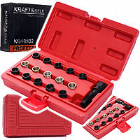 Набір для відновлення різьблення свічкового отвору 16 од. Kraft&Dele KD10592