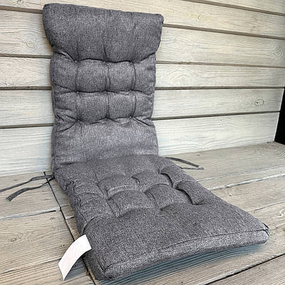 Подушка для стільців (40x120х4 см) подвійна Decorator Мальмо колір сірий 84-157