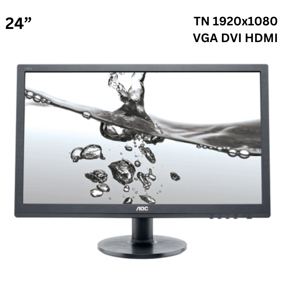 Монітор 24” AOC E2460SHU/TN 1920x1080 Full HD/VGA, DVI, HDMI Б/В
