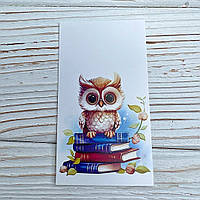 *100шт* / Бірка-листівка / 50х90мм / Друк 7-05 / Совеня