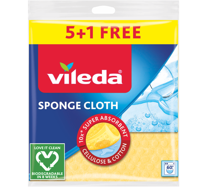 Серветки вологопоглинаючі Viveda Sponge Cloth (5+1шт), фото 1