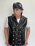 Шкіряна жилетка Рокера, фото 2