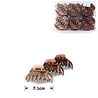 Матова заколка-краб з бантиком, набір 12 шт