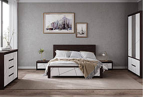 Спальня Каспіан МДФ 5п БРВ  венге магія/білий сніг