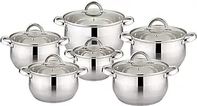 Набір каструль 6 шт. Bohmann BH 333-12 (12 предметів) - MegaLavka