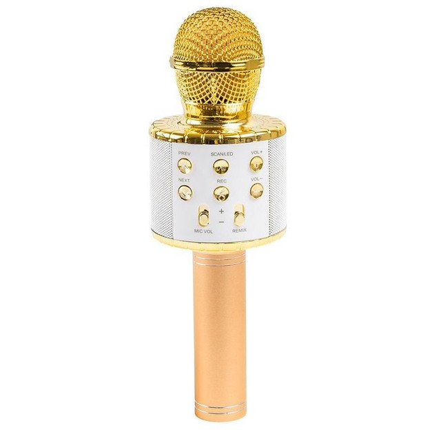 Smiki, bluetooth микрофон с динамиком, золото