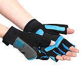 Рукавички для фітнесу та силових тренуваньTAPOUT SB168510 Чорний-синій (L-2ХL), фото 3