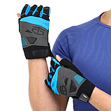 Рукавички для фітнесу та силових тренуваньTAPOUT SB168510 Чорний-синій (L-2ХL), фото 4