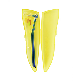 Набір йоржиків CPS 459 з тримачем, жовтий CURAPROX