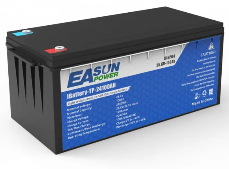 Акумулятор 2.56 кВт, EASUN POWER IBattery-TP-24100AH, LiFePO4 (низьковольтний)
