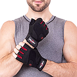 Рукавички для фітнесу та силових тренувань Zelart SB-161560 Чорний (S-2ХL), фото 8