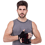 Рукавички для фітнесу та силових тренувань Zelart SB-161560 Чорний (S-2ХL), фото 9