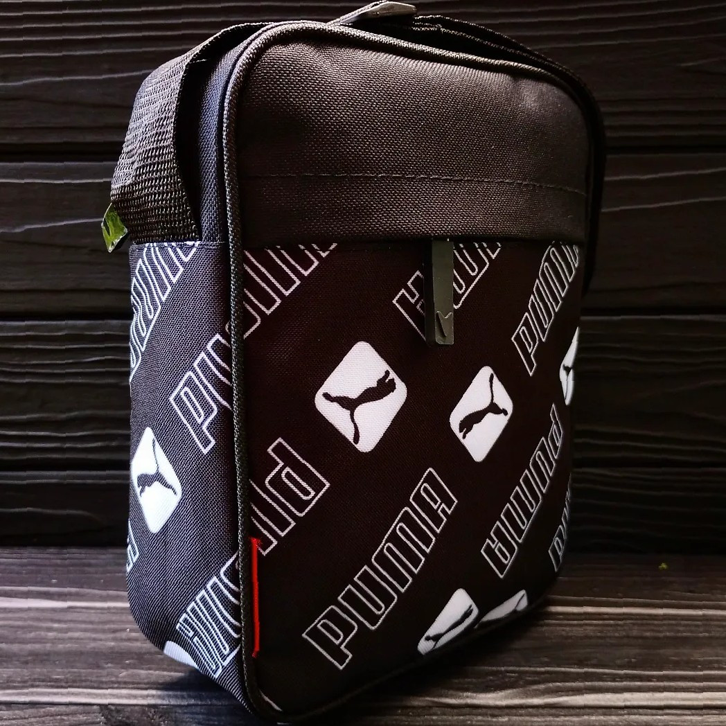 Чоловіча барсетка тканинна - сумка через плече, чорна, зручна