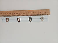 Бюск 20 см серебристого цвета на 4 крючка